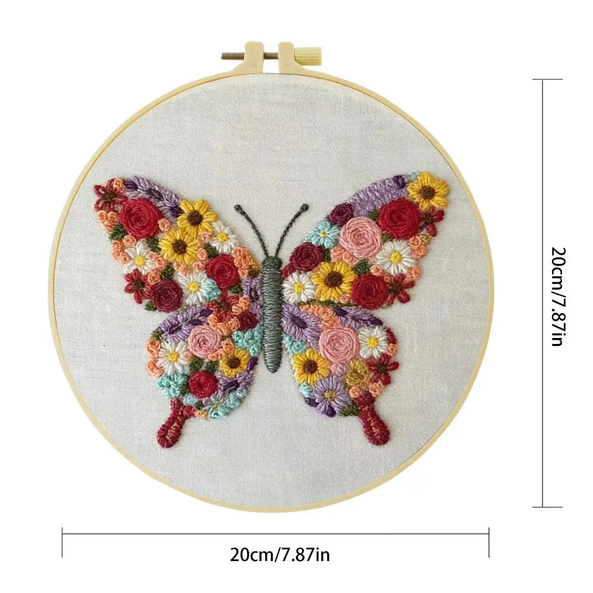 Floral Butterfly Embroidery Kit Kits For Stitchers