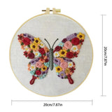 Floral Butterfly Embroidery Kit Kits For Stitchers