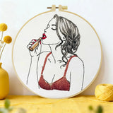 Red Lipstick Embroidery Kit 💄🧵 Kits For Stitchers