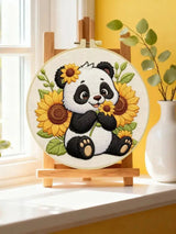 Sunflower Panda Embroidery Kit 🌻🐼 Kits For Stitchers
