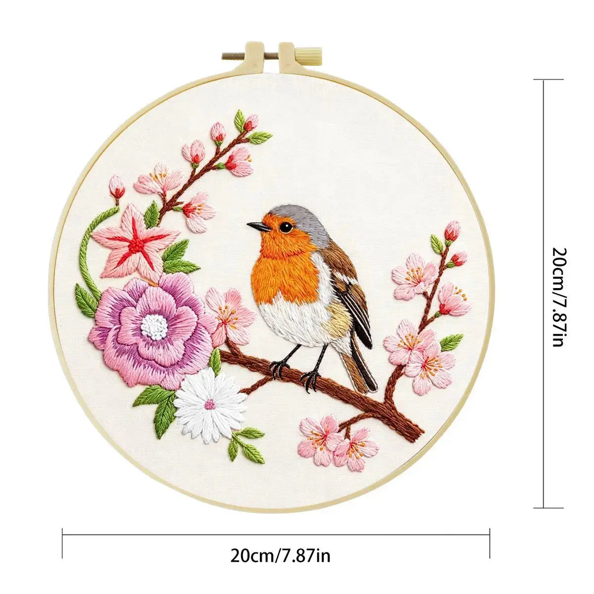 Robin Blossom Embroidery Kit Kits For Stitchers