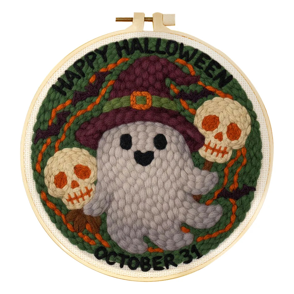 Cute Halloween Characters Embroidery Kit Collection – 6 Designs