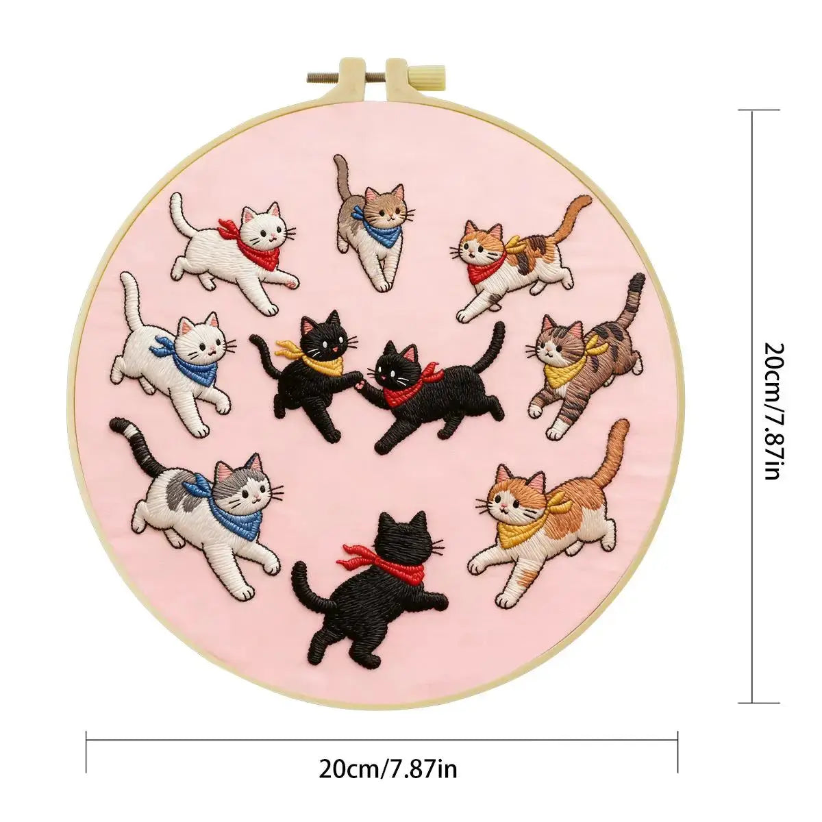 Playful Cats Embroidery Kit Kits For Stitchers