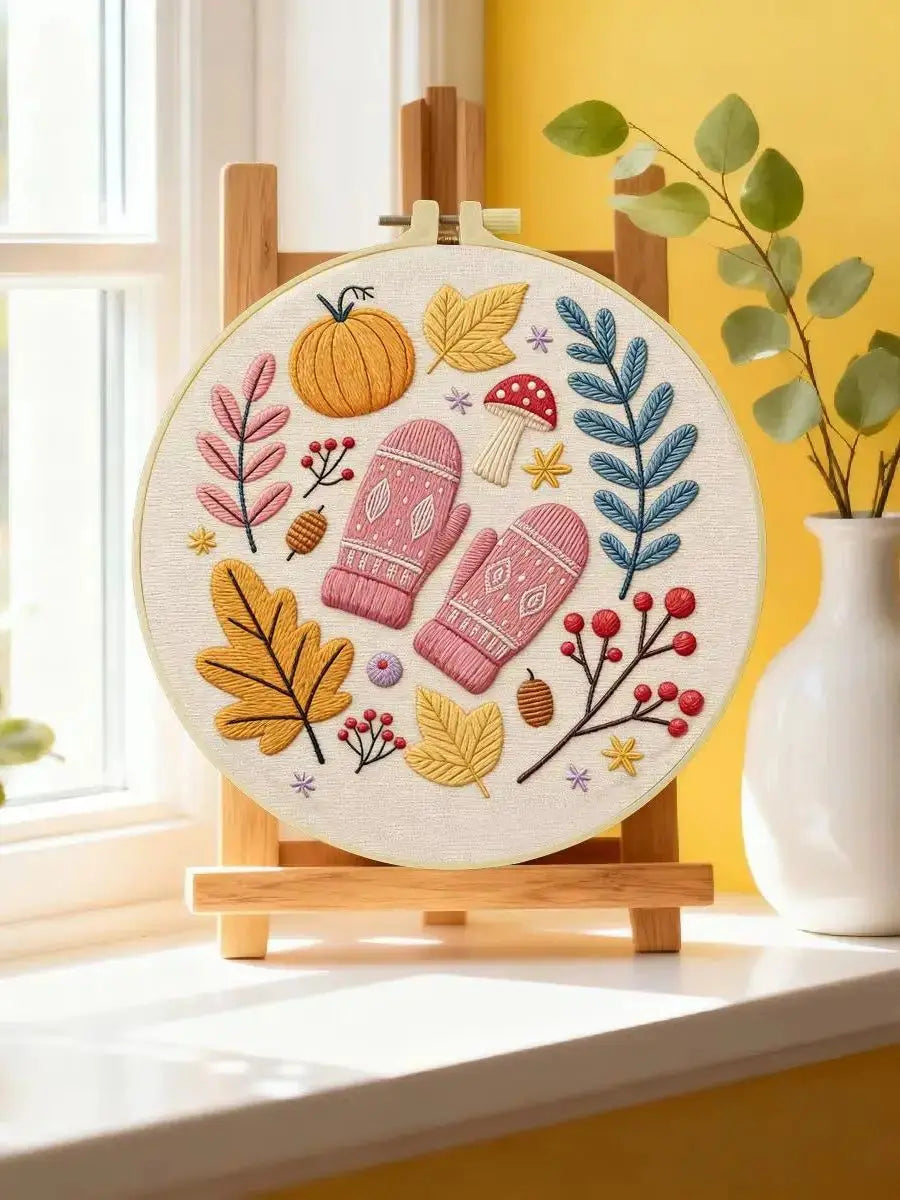 Cozy Autumn Embroidery Kit Kits For Stitchers