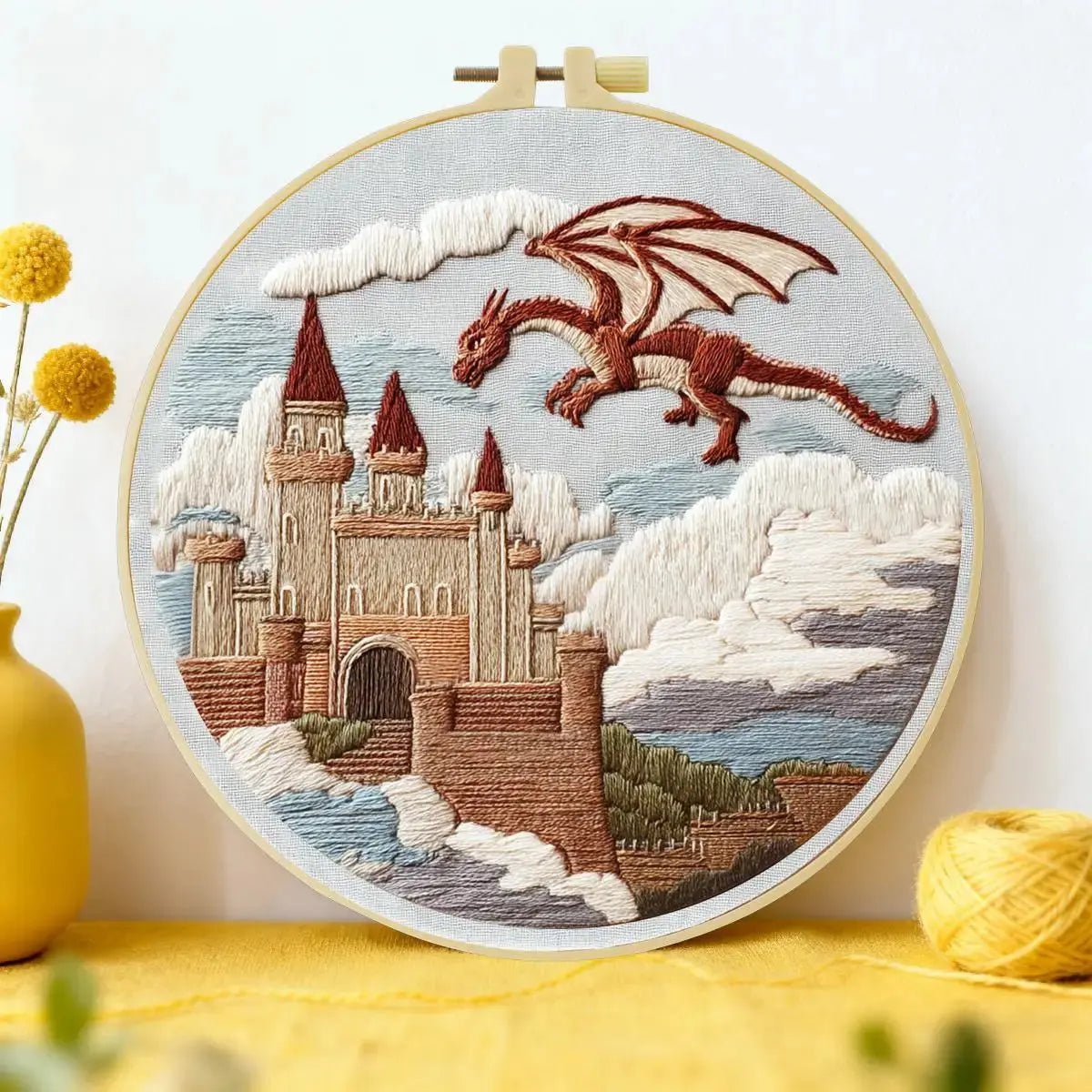 Dragon's Keep Embroidery Kit Kits For Stitchers
