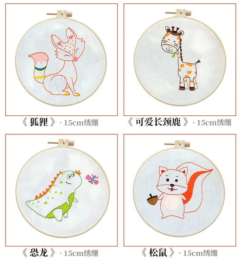 Animal Friends Beginner Embroidery Kit Kits For Stitchers