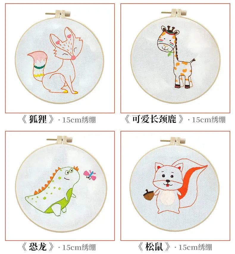 Animal Friends Beginner Embroidery Kit Kits For Stitchers