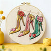 Floral High Heels Embroidery Kit – Fashion Shoes DIY Hand Embroidery Hoop Art Set