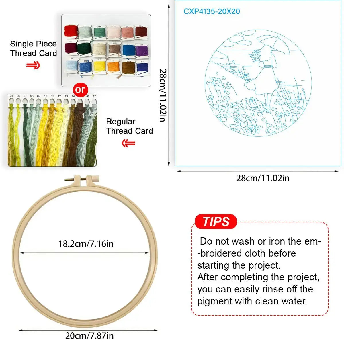 Seaside Breeze Embroidery Kit 🌊☂️🌼 Kits For Stitchers