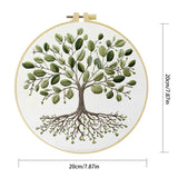 Tree of Life Embroidery DIY Kit – Botanical Nature Beginner Stitching Kit with Hoop, Pattern