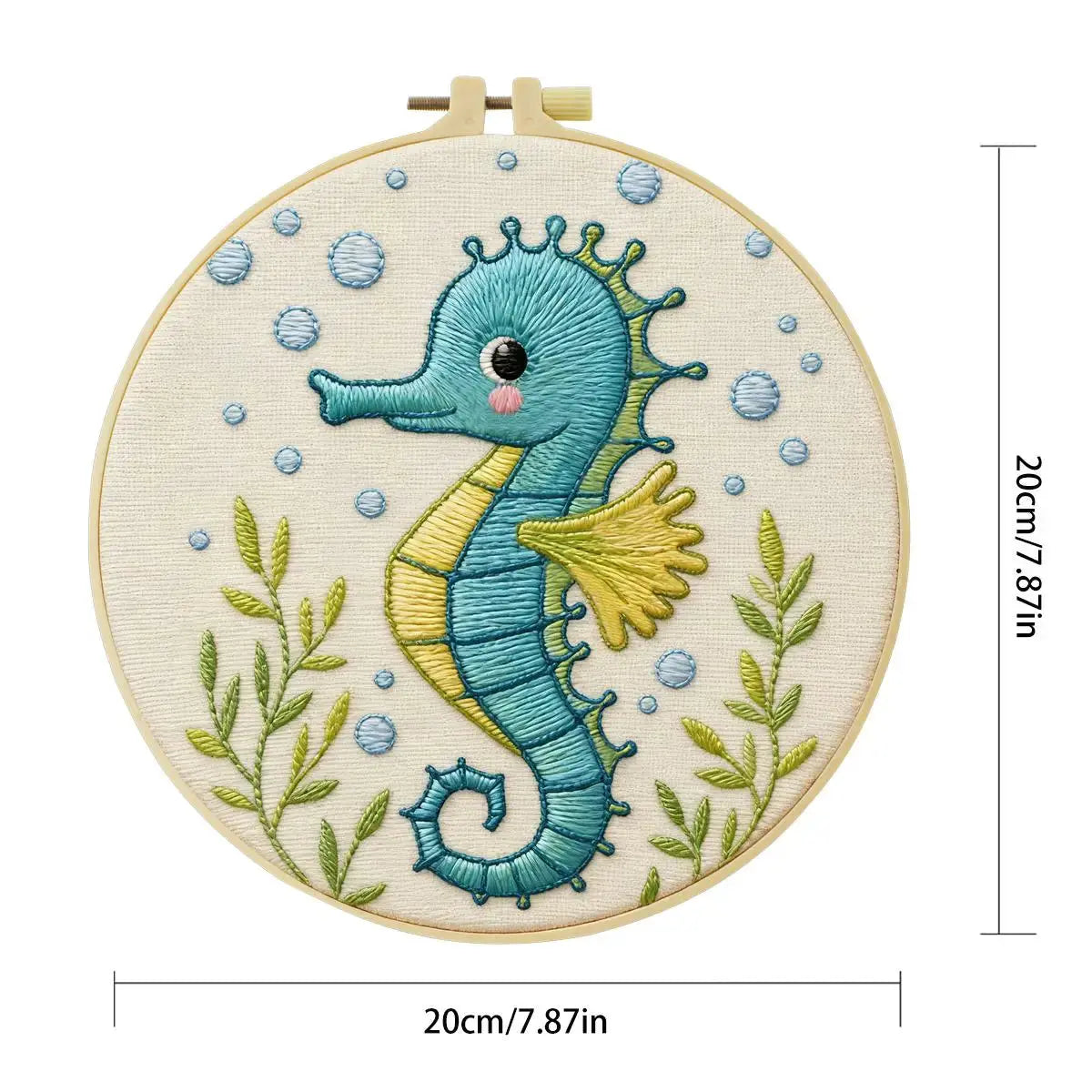 Cute Baby Seahorse Embroidery Kit 🩵🌊 Kits For Stitchers