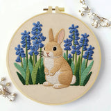 Bluebell Bunny Embroidery Kit โ Cute Spring Rabbit Floral Design Kits For Stitchers