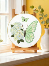 Hydrangea & Butterfly Embroidery Starter Kit