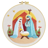 Nativity Scene Embroidery DIY Kit โ Christmas Religious Beginner Stitching Kit with Hoop, Pattern & Threads The Stichers Heavane