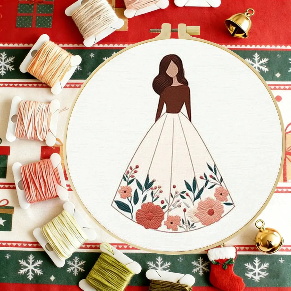 Elegant Lady Embroidery Starter Kit The Stichers Heavane