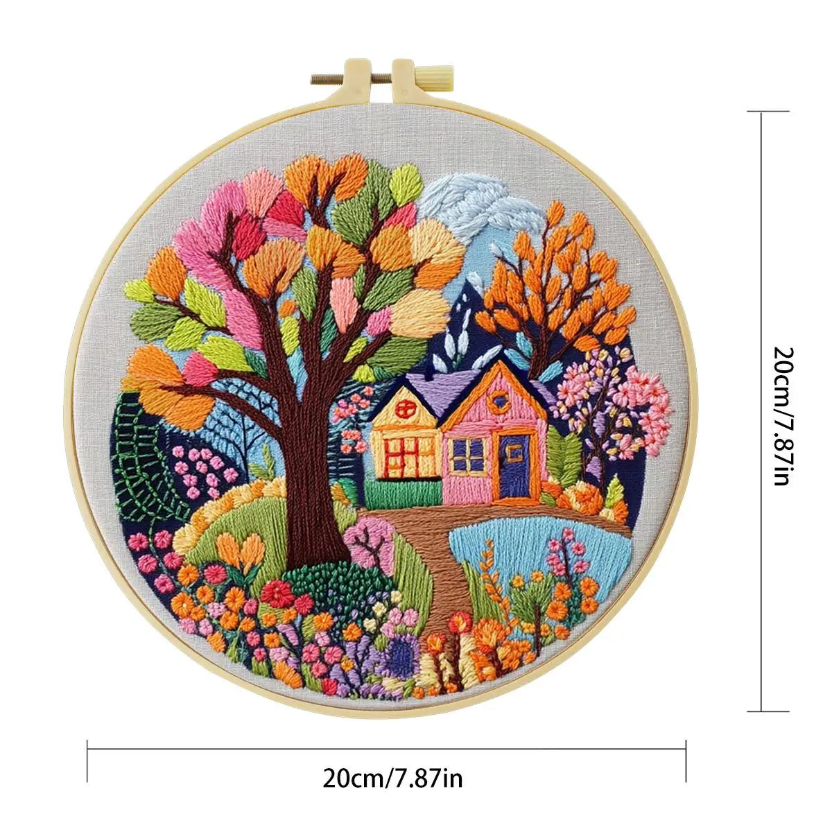 Forest Cabin Embroidery Starter Kit