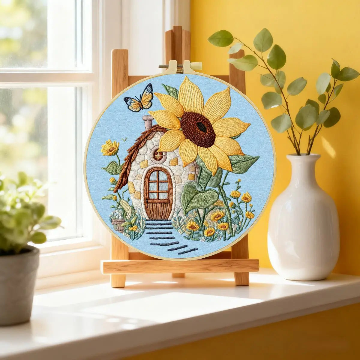 Sunflower House Embroidery Kit