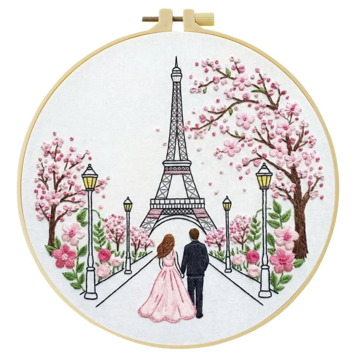 Springtime Paris Love Embroidery Kit 🌸🗼💕 Kits For Stitchers