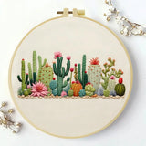 Cactus Garden Embroidery Kit – DIY Succulent Desert Hoop Art for Beginners & Plant Lovers Kits For Stitchers