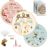 3/4pcs Beginner Embroidery Starter Kit Kits For Stitchers