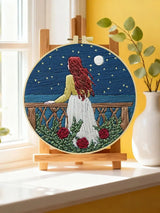 Hand-Embroidered Mushroom Basket Wall Art – Woodland Hoop Decor