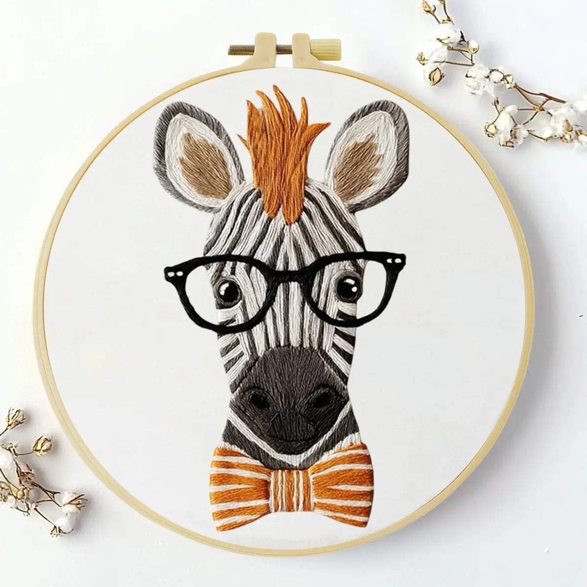 Donkey with Glasses Embroidery Kit