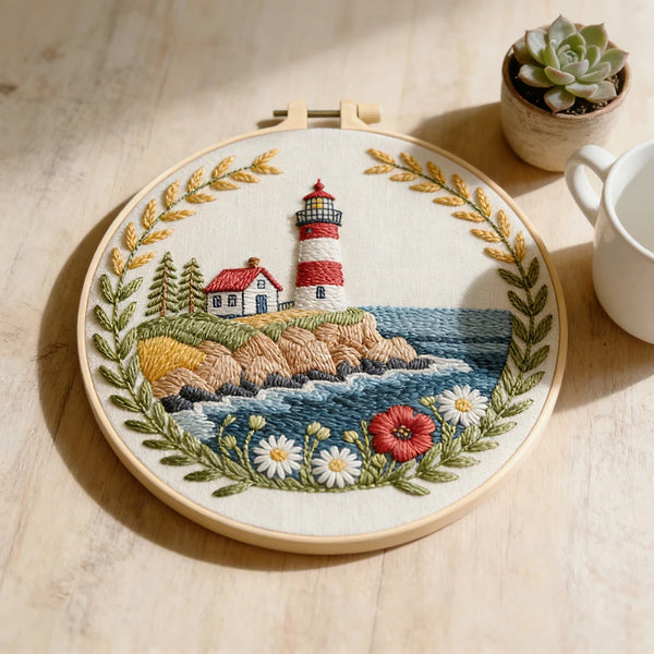Lighthouse Seaside Hand Embroidery Kit