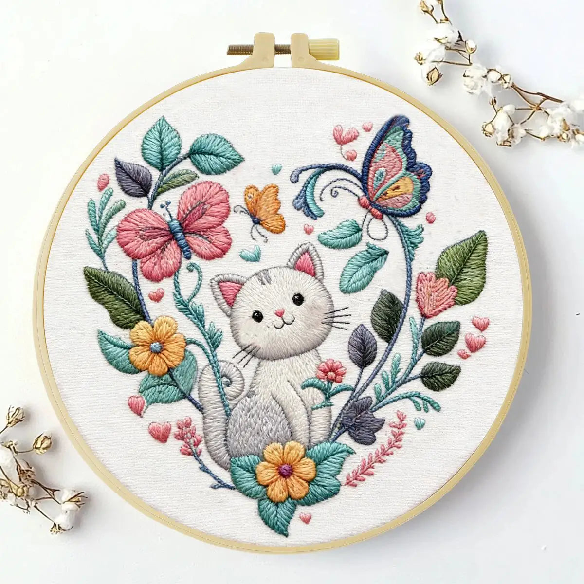 Kitten Embroidery Starter Kit
