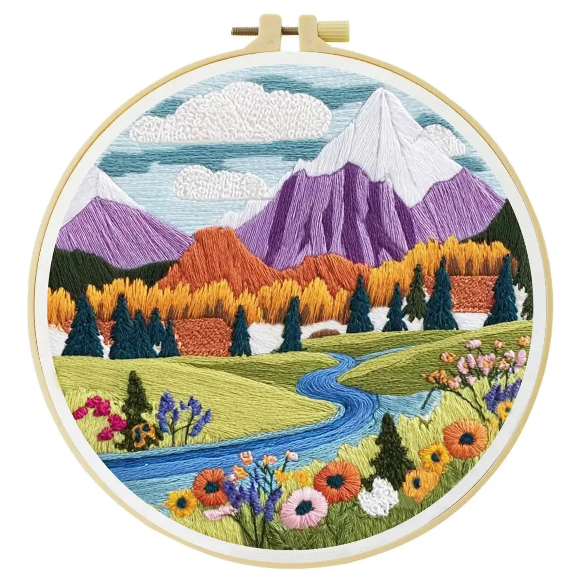 Mountain Meadow Embroidery Kit Kits For Stitchers