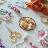 Cute Sewing & Embroidery Tools Pattern – DIY Craft Lover Hand Embroidery Kit with Floral Needlework Accessories Design