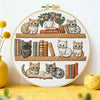 Bookshelf Kitten Embroidery Kit