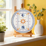 Sun Moon Celestial Embroidery Kit – DIY Boho Astrology Hoop Art for Beginners & Craft Lovers