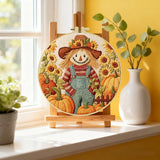 Lavender Field Embroidery DIY Kit – Beginner Floral Stitching Kit with Hoop & Pattern