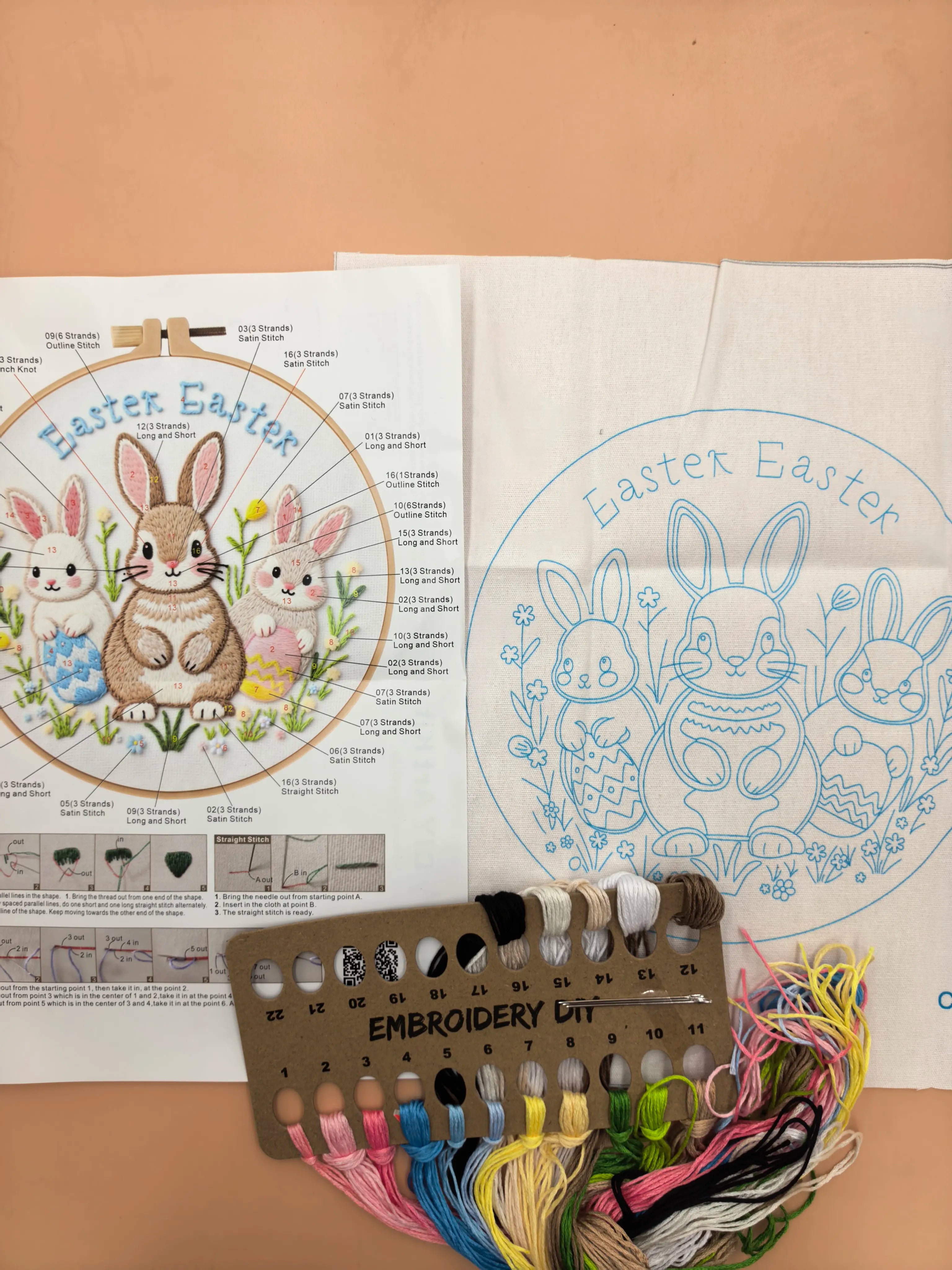 Easter Bunny Embroidery Kit Kits For Stitchers