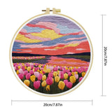 Sunset Tulip Fields Embroidery Kit Kits For Stitchers