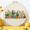 Cactus Garden Embroidery Kit – DIY Succulent Desert Hoop Art for Beginners & Plant Lovers