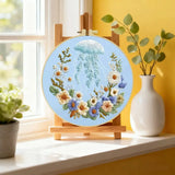 Moonlit Jellyfish Floral Embroidery Kit ๐๐ชผ๐ผ Kits For Stitchers