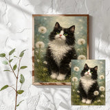 Dandelion Cat Cross Stitch Kit 🐱🌼🧵