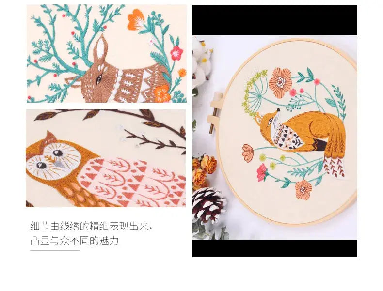 Woodland Animal Hand Embroidery Kit The Stichers Heavane