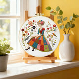 Patchwork Dress Girl Embroidery Kit Kits For Stitchers