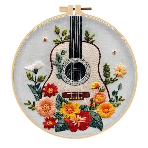 Floral Violin Embroidery Starter Kit