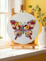 Floral Butterfly Embroidery Kit Kits For Stitchers