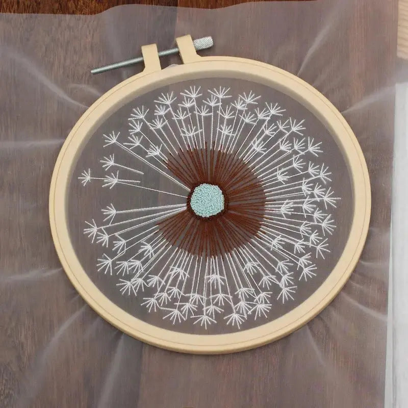 Transparent Double-Sided Flower Embroidery Starter Kit The Stichers Heavane