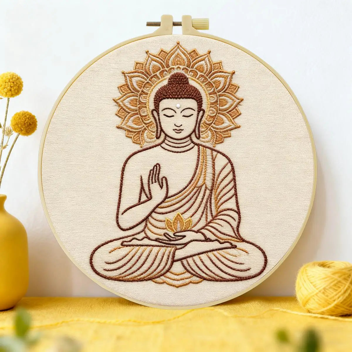 Serene Buddha Embroidery Kit Kits For Stitchers