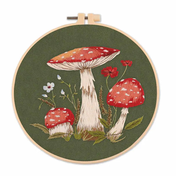 Woodland Mushroom Hand Embroidery Kit