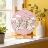 Two Rabbits Embroidery Kit