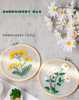 Transparent Double-Sided Flower Embroidery Starter Kit