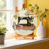 Retro Sewing Machine Embroidery Kit