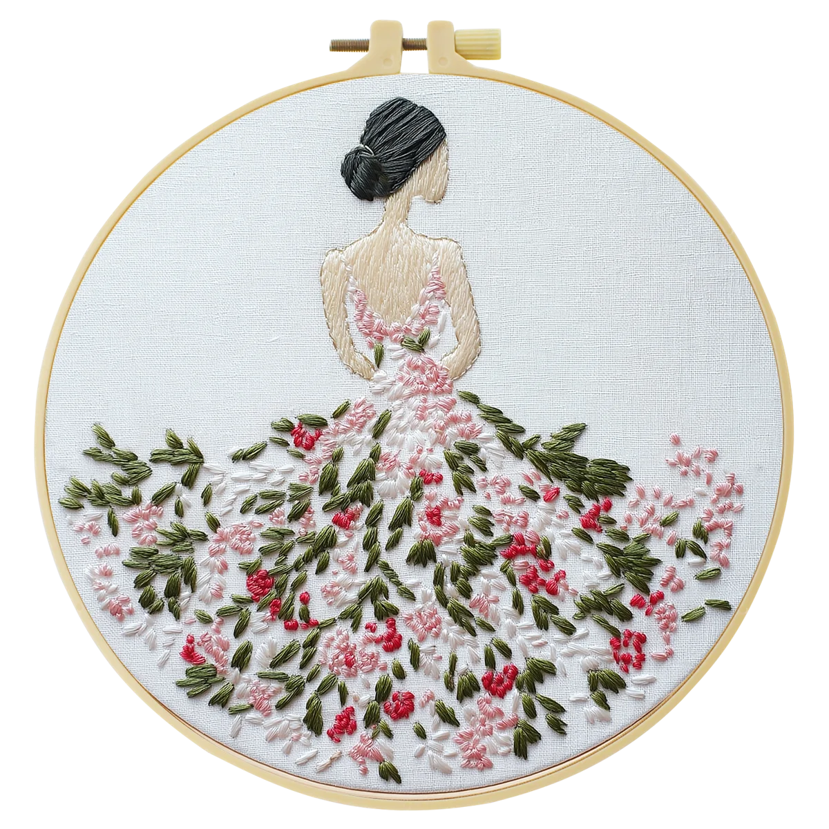 Floral Lady Hand Embroidery Kit