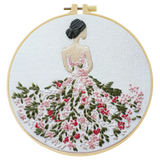 Floral Lady Hand Embroidery Kit The Stichers Heavane